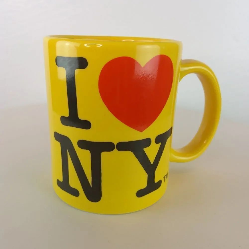 (3/$22)  City Merchandise I ❤️ N Y yellow coffee mug